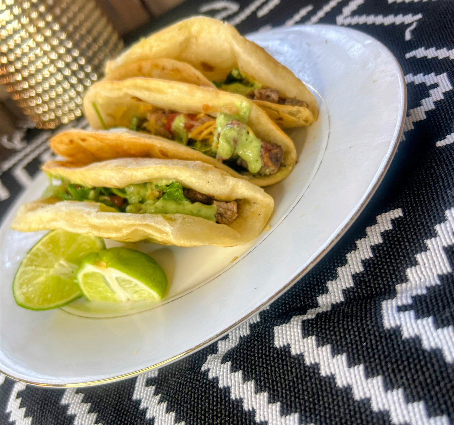 Smoked Brisket Puffed Shell Tacos